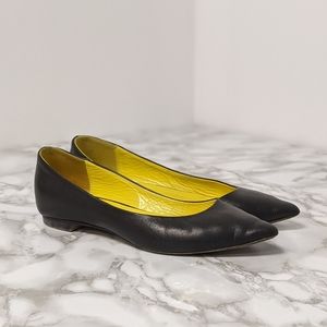 ROOTS Black Leather Flats - 7